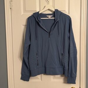 Athleta Light Blue Zip-Up Hoodie